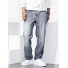 imageJMIERR Mens Classic Relaxed Fit Jeans Straight Stretch Casual Baggy Denim PantsStone Blue