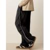 imageJMIERR Mens Fashion Baggy Pants Parachute Pants Casual Wide Leg Y2K Lightweight Joggers Deep Pockets Side SeamA1 Black