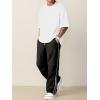 imageJMIERR Mens Fashion Baggy Pants Parachute Pants Casual Wide Leg Y2K Lightweight Joggers Deep Pockets Side SeamA1 Black