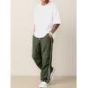 imageJMIERR Mens Fashion Baggy Pants Parachute Pants Casual Wide Leg Y2K Lightweight Joggers Deep Pockets Side SeamMoss Green