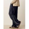 imageJMIERR Mens Fashion Baggy Pants Parachute Pants Casual Wide Leg Y2K Lightweight Joggers Deep Pockets Side SeamNavy Blue