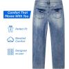 imageJMIERR Mens Slim Fit Stretch Tapered Leg Skinny Jeans Comfort Flexible Denim Pants for Men with 5 PocketsAshleigh Blue