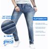 imageJMIERR Mens Slim Fit Stretch Tapered Leg Skinny Jeans Comfort Flexible Denim Pants for Men with 5 PocketsAshleigh Blue