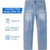 imageJMIERR Mens Slim Fit Stretch Tapered Leg Skinny Jeans Comfort Flexible Denim Pants for Men with 5 PocketsBeau Blue