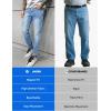 imageJMIERR Mens Slim Fit Stretch Tapered Leg Skinny Jeans Comfort Flexible Denim Pants for Men with 5 PocketsBeau Blue