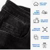 imageJMIERR Mens Slim Fit Stretch Tapered Leg Skinny Jeans Comfort Flexible Denim Pants for Men with 5 PocketsBlack