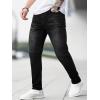 imageJMIERR Mens Slim Fit Stretch Tapered Leg Skinny Jeans Comfort Flexible Denim Pants for Men with 5 PocketsBlack