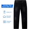 imageJMIERR Mens Slim Fit Stretch Tapered Leg Skinny Jeans Comfort Flexible Denim Pants for Men with 5 PocketsBlack