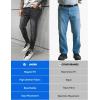 imageJMIERR Mens Slim Fit Stretch Tapered Leg Skinny Jeans Comfort Flexible Denim Pants for Men with 5 PocketsGray