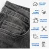 imageJMIERR Mens Slim Fit Stretch Tapered Leg Skinny Jeans Comfort Flexible Denim Pants for Men with 5 PocketsGray