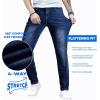 imageJMIERR Mens Slim Fit Stretch Tapered Leg Skinny Jeans Comfort Flexible Denim Pants for Men with 5 PocketsNavy Blue