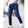 imageJMIERR Mens Slim Fit Stretch Tapered Leg Skinny Jeans Comfort Flexible Denim Pants for Men with 5 PocketsNavy Blue