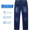 imageJMIERR Mens Slim Fit Stretch Tapered Leg Skinny Jeans Comfort Flexible Denim Pants for Men with 5 PocketsNavy Blue