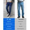 imageJMIERR Mens Slim Fit Stretch Tapered Leg Skinny Jeans Comfort Flexible Denim Pants for Men with 5 PocketsNavy Blue