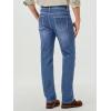 imageJMIERR Mens Stretch Jeans Boot Cut Western Retro Cowboy Straight Leg Denim PantsBlue