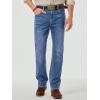 imageJMIERR Mens Stretch Jeans Boot Cut Western Retro Cowboy Straight Leg Denim PantsBlue