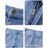 imageJMIERR Mens Stretch Jeans Boot Cut Western Retro Cowboy Straight Leg Denim PantsDusk Blue