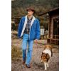 imageJMIERR Mens Stretch Jeans Boot Cut Western Retro Cowboy Straight Leg Denim PantsDusk Blue