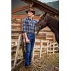 imageJMIERR Mens Stretch Jeans Boot Cut Western Retro Cowboy Straight Leg Denim PantsSail Blue