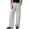 imageJMIERR Mens Baggy Casual Dress Pants Pleated Old Money Wide Leg Pants Loose Relaxed Fit TrousersLight Grey