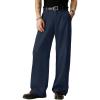 imageJMIERR Mens Baggy Casual Dress Pants Pleated Old Money Wide Leg Pants Loose Relaxed Fit TrousersNavy Blue