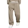 imageJMIERR Mens Casual Baggy Pants Wide Leg Lounge Travel Pants with PocketsSimply Taupe