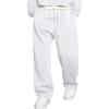 imageJMIERR Mens Casual Baggy Pants Wide Leg Lounge Travel Pants with PocketsWhite