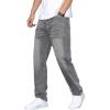 imageJMIERR Mens Classic Relaxed Fit Jeans Straight Stretch Casual Baggy Denim PantsGray