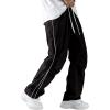 imageJMIERR Mens Fashion Baggy Pants Parachute Pants Casual Wide Leg Y2K Lightweight Joggers Deep Pockets Side SeamA1 Black