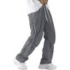 imageJMIERR Mens Fashion Baggy Pants Parachute Pants Casual Wide Leg Y2K Lightweight Joggers Deep Pockets Side SeamA2 Grey