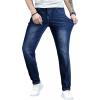 imageJMIERR Mens Slim Fit Stretch Tapered Leg Skinny Jeans Comfort Flexible Denim Pants for Men with 5 PocketsNavy Blue