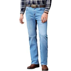 imageJMIERR Mens Stretch Jeans Boot Cut Western Retro Cowboy Straight Leg Denim PantsDusk Blue