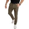 imageJMIERR Mens Skinny Stretchy Suit Pants Slim Fit Slacks Tapered TrousersBrown