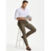 imageJMIERR Mens Skinny Stretchy Suit Pants Slim Fit Slacks Tapered TrousersBrown