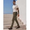 imageJMIERR Mens Skinny Stretchy Suit Pants Slim Fit Slacks Tapered TrousersBrown