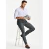imageJMIERR Mens Skinny Stretchy Suit Pants Slim Fit Slacks Tapered TrousersDark Grey