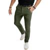 imageJMIERR Mens Skinny Stretchy Suit Pants Slim Fit Slacks Tapered TrousersDark Olive Green
