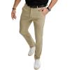 imageJMIERR Mens Skinny Stretchy Suit Pants Slim Fit Slacks Tapered TrousersKhaki