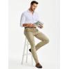 imageJMIERR Mens Skinny Stretchy Suit Pants Slim Fit Slacks Tapered TrousersKhaki