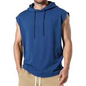 imageJMIERR Mens Drawstring Hooded Shirts  Casual Loose Fit Cotton Hoodies Tee Shirt for Daily WearNavy Blue
