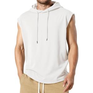 imageJMIERR Mens Drawstring Hooded Shirts  Casual Loose Fit Cotton Hoodies Tee Shirt for Daily WearWhite