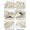 imageJMIERR Mens Baggy Casual Dress Pants Pleated Old Money Wide Leg Pants Loose Relaxed Fit TrousersApricot