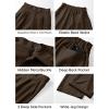 imageJMIERR Mens Baggy Casual Dress Pants Pleated Old Money Wide Leg Pants Loose Relaxed Fit TrousersBrown