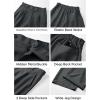 imageJMIERR Mens Baggy Casual Dress Pants Pleated Old Money Wide Leg Pants Loose Relaxed Fit TrousersDark Grey