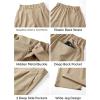 imageJMIERR Mens Baggy Casual Dress Pants Pleated Old Money Wide Leg Pants Loose Relaxed Fit TrousersKhaki