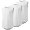 imageJMIERR Mens 3 Pack Cotton Tank Top Hipster Hip Hop Longline Crewneck Sleeveless ShirtsWhiteWhiteWhite