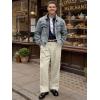 image:imageJMIERR Mens Baggy Casual Dress Pants Lightweight Pleated Old Money Wide Leg Pants Loose Relaxed Fit TrousersBeige
