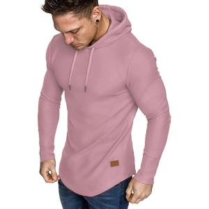 image:imageJMIERR Mens Fashion Hoodies Fleece Long Sleeve Athletic Sweatshirt Pullover T ShirtsPink