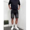 image:imageJMIERR Mens Skinny Denim Shorts Casual Comfy Slim Fit Jean ShortsBlack