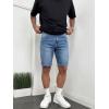 image:imageJMIERR Mens Skinny Denim Shorts Casual Comfy Slim Fit Jean ShortsBlue 1